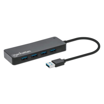 Hub USB Manhattan 168403 - USB-A a 7x USB 3.2 - Negro - 168403