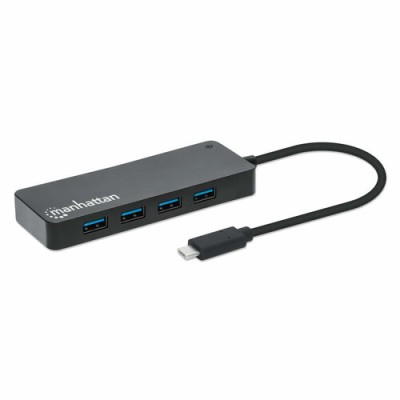 HUB USB Manhattan 168410 - 7x USB - V3.2 - Negro - 168410