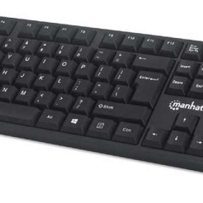 Teclado Manhattan 179324 - Alámbrico - USB - Negro - Inglés - 179324