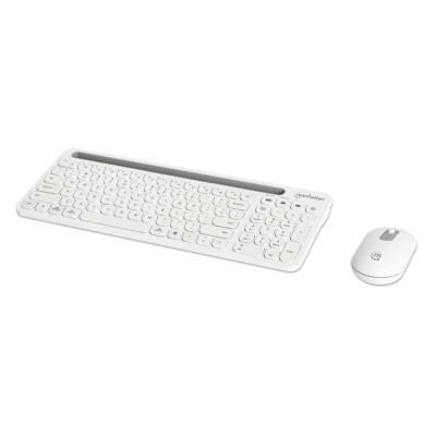 Kit Teclado y Mouse Manhattan 180580 - Inalámbrico - Blanco - 180580