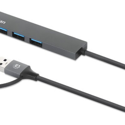 HUB USB Manhattan 181006 - 4 Puertos - USB 3.2 - 181006