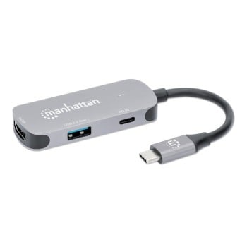 Docking Station Manhattan 190299 - USB/HDMI/DisplayPort - Gris - 190299