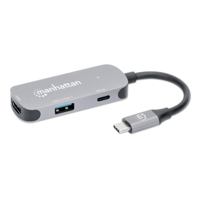 Docking Station Manhattan 190299 - USB/HDMI/DisplayPort - Gris - 190299