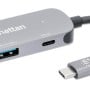 Docking Station Manhattan 190299 - USB/HDMI/DisplayPort - Gris - 190299