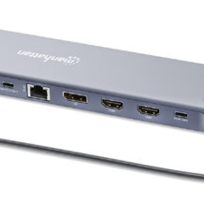 Docking Station Manhattan 190305 - HDMI/DisplayPort/USB/RJ-45/SD - 190305