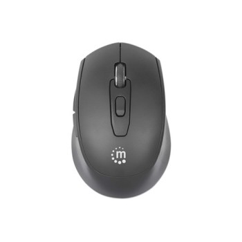 Mouse Manhattan 190343 - Inalámbrico - USB - 6 Botones - Negro - 190343