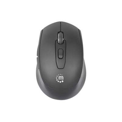 Mouse Manhattan 190343 - Inalámbrico - USB - 6 Botones - Negro - 190343