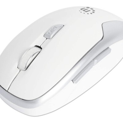 Mouse Manhattan 190350 - Inalámbrico - 6 Botones - Blanco - 190350
