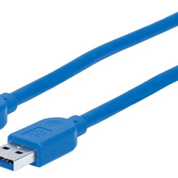 Cable USB 3.0 Manhattan USB-A Macho a USB-A Macho 1.8 Metros Azul Modelo 354295
