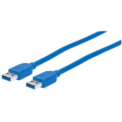Manhattan Cable USB A Macho - USB A Macho - 1.8 Metros - Azul - 354295