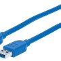 Manhattan Cable USB A Macho - USB A Macho - 1.8 Metros - Azul - 354295