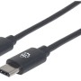 Cable Manhattan 354882 - USB-C - Macho - 3 Mts - Negro - 354882