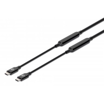 Cable USB C Macho Manhattan  - USB C Macho - 3 Metros - Negro - 355964