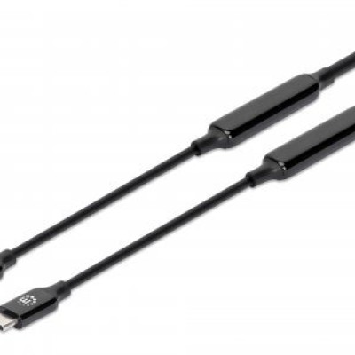 Cable USB C Macho Manhattan  - USB C Macho - 3 Metros - Negro - 355964