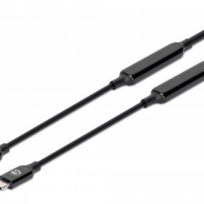 Cable USB C Macho Manhattan  - USB C Macho - 5 Metros - Negro - 355971