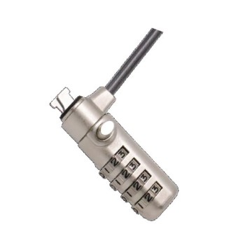 Candado de Seguridad Manhattan 440493 - Para Laptop - Gris Nano - Combinación- 1.8mts - 440493