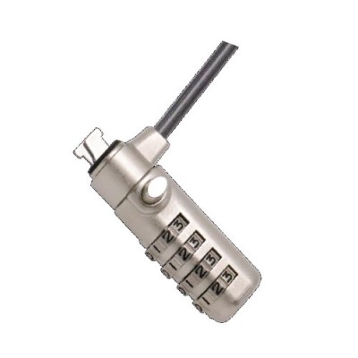 Candado de Seguridad Manhattan 440493 - Para Laptop - Gris Nano - Combinación- 1.8mts - 440493