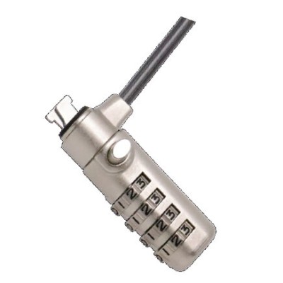 Candado de Seguridad Manhattan 440493 - Para Laptop - Gris Nano - Combinación- 1.8mts - 440493