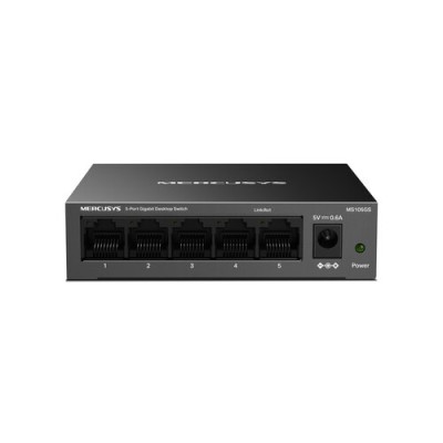 Switch Mercusys MS105GS - Gigabit Ethernet - 5 Puertos - No Gestionado - MS105GS