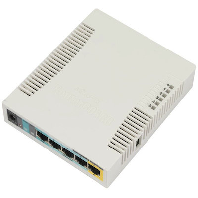 Punto de Acceso MikroTik RB951Ui-2HnD - 2,4 GHz - 100 Mbit/s - 5x RJ-45 - RB951UI-2HND