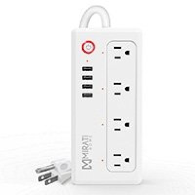 Multicontacto MIRATI HOME MCUS1 - 4 Contactos - 4 USB - Wi-Fi - Blanco - MCUS1