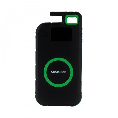 Power Bank MobiFree MB-923408 - 8000 mAh - Carga Inalámbrica - Negro/Verde - MB-923408