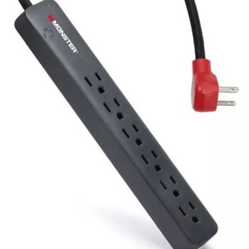 Supresor de Picos Monster Cable 6 Contactos 1200 Joules Modelo 2MNAC0251B0L2