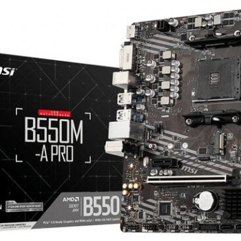 Tarjeta Madre MSI B550M-A PRO Socket AM4 Micro ATX con DDR4 y USB 3.2 Tarjeta Madre MSI B550M-A PRO Socket AM4 Micro ATX con DDR4 y USB 3.2