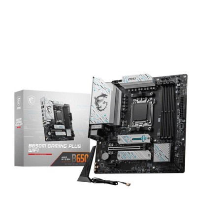 Tarjeta Madre MSI B650M GAMING PLUS WIFI - Socket AM5 - 4xDDR5 - 4800/6000/7200 MHz - HDMI - DisplayPort - USB 2.0 - Micro ATX - B650M GAMING PLUS WIFI
