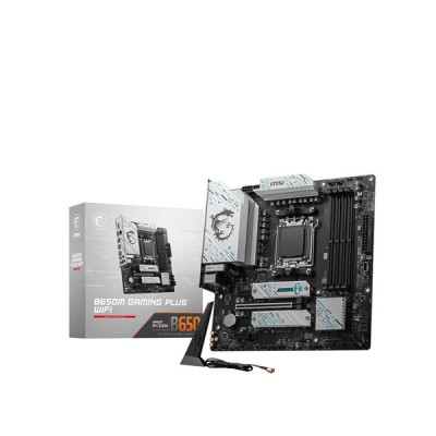 Tarjeta Madre MSI B650M GAMING PLUS WIFI - Socket AM5 - 4xDDR5 - 4800/6000/7200 MHz - HDMI - DisplayPort - USB 2.0 - Micro ATX - B650M GAMING PLUS WIFI