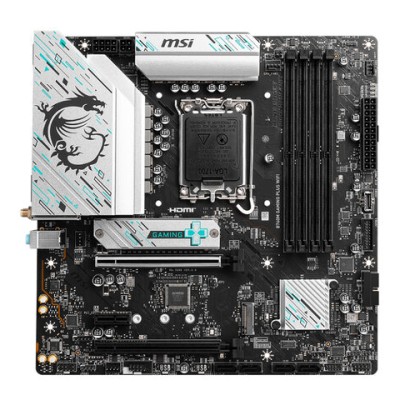Tarjeta Madre MSI B760M GAMING PLUS WIFI - Socket 1700 - 4x DDR5 - 4800/5800/6800 MHz - HDMI - DisplayPort - USB 2.0/3.2 - Micro ATX - B760M GAMING PLUS WIFI