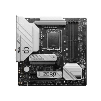 Tarjeta Madre MSI B760M PROJECT ZERO - Socket 1700 - 4xDDR5 - 4800/6600/7800MHz - HDMI - DisplayPort - USB 2.0/3.2 - Micro ATX - B760M PROJECT ZERO