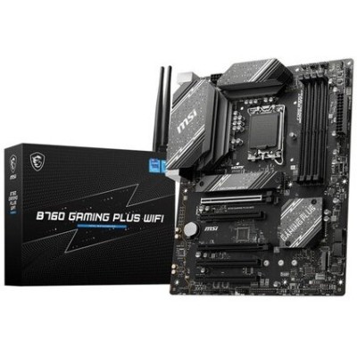 Tarjeta Madre MSI B760 GAMING PLUS WIFI - Socket 1700 - 4x DDR5 - 4800/5600/6800+(OC)MHz - HDMI - DisplayPort - USB 2.0/3.2 - ATX - B760 GAMING PLUS WIFI
