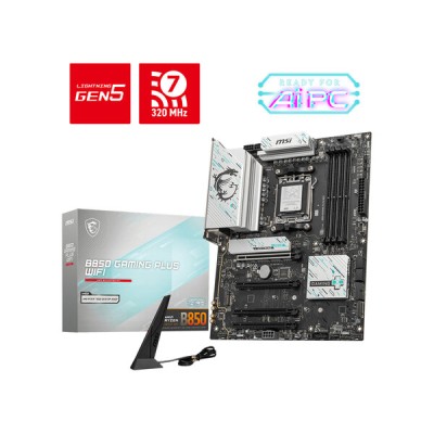 Tarjeta Madre MSI B850 GAMING PLUS WIFI - Socket AM5 - 4xDDR5 - 4800/5600/8200 MHz - DisplayPort - ATX - B850 GAMING PLUS WIFI