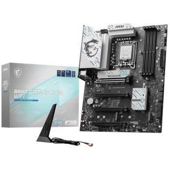 Tarjeta Madre MSI B860 GAMING PLUS WIFI - LGA1851 - 4xDDR5 - 4800/6400/8800(OC)MHz - HDMI - DisplayPort - USB - ATX - B860 GAMING PLUS WIFI