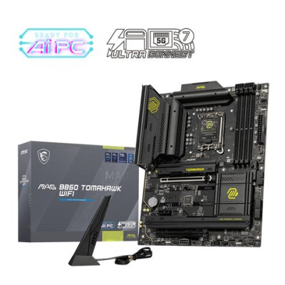 Tarjeta Madre MSI MAG B860 TOMAHAWK WIFI - Socket 1851 - 4xDDR5 - 4800/6400/9200MHz - HDMI - DisplayPort - ATX - MAG B860 TOMAHAWK WIFI