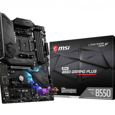 Tarjeta Madre MSI MPG B550 GAMING PLUS - Socket AM4 - 4x DDR4 - 1866/3200 MHz - HDMI - DisplayPort - M.2 - USB 2.0/3.2 - ATX - MPG B550 GAMING PLUS