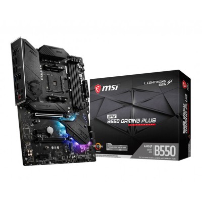 Tarjeta Madre MSI MPG B550 GAMING PLUS - Socket AM4 - 4x DDR4 - 1866/3200 MHz - HDMI - DisplayPort - M.2 - USB 2.0/3.2 - ATX - MPG B550 GAMING PLUS