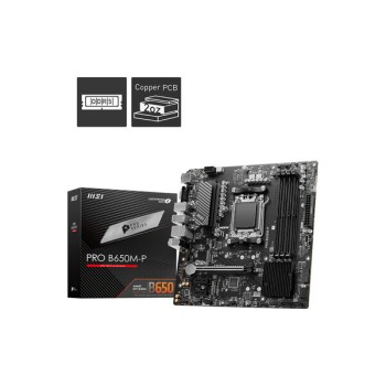 Tarjeta Madre MSI PRO B650M-P - Socket AM5 - 4x DDR5 - 4800/5400/6000 MHz - HDMI - DisplayPort - VGA - USB 2.0/3.0 - Micro ATX - PRO B650M-P