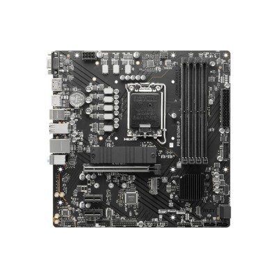 Tarjeta Madre MSI PRO B760M-P - Socket 1700 - 4x DDR5 - 4800/5600/6800+(OC)MHz - HDMI - DisplayPort - VGA - USB 2.0/3.2 - Micro ATX - PRO B760M-P