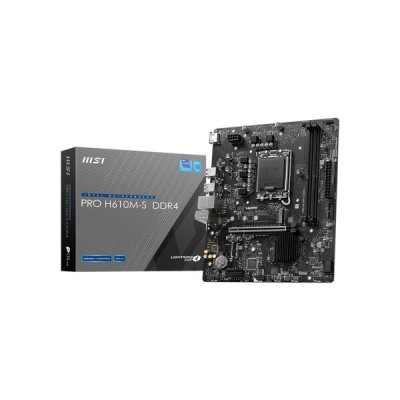 Tarjeta Madre MSI PRO H610M-S DDR4 - Socket LGA 1700 - 2xDDR4 - 1886/2800/3200 MHz - HDMI - USB 2.0 - Micro ATX - PRO H610M-S DDR4 Tarjeta Madre MSI PRO H610M-S DDR4 - Socket LGA 1700 - 2xDDR4 - 1886/2800/3200 MHz - HDMI - USB 2.0 - Micro ATX - PRO H610M-S DDR4