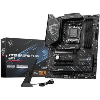 Tarjeta Madre MSI X870 GAMING PLUS WIFI - Socket AM5 - 4x DDR5 - 4800/5600/8200(OC)MHz - HDMI - USB - ATX - X870 GAMING PLUS WIFI
