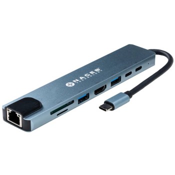 Docking Station Naceb NA-0127 - HDMI/USB/RJ-45/SD - NA-0128