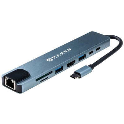 Docking Station Naceb NA-0127 - HDMI/USB/RJ-45/SD - NA-0128