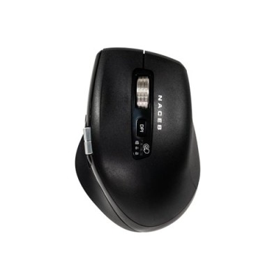 Mouse Naceb Infinity Confort CS1 - Inalámbrico - USB - 6 Botones - Negro - NA-0133