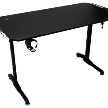 Escritorio Gamer Naceb con Fibra de Carbono y LED Negro Modelo NA-0628