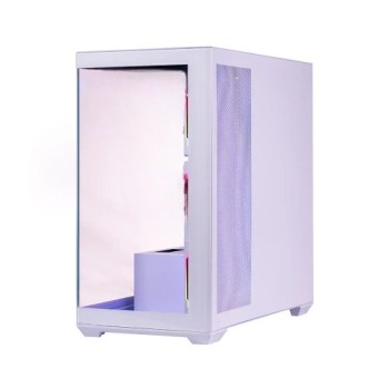 Gabinete Gamer Naceb Nebula - Media Torre - ATX/Micro-ATX - Panel Lateral - Blanco - NA-0637B