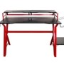 Escritorio Gamer Naceb NA-0646 - Plataforma - Fibra de Carbono - Rojo con Negro - NA-0646