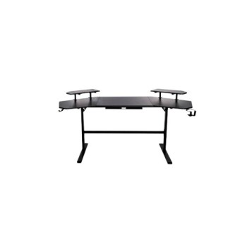 Escritorio Gamer Naceb NA-0648 - Fibra de Carbono - 174x61cm - Negro - NA-0648