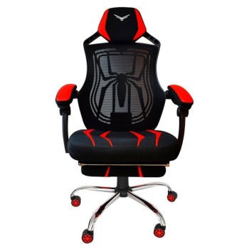Silla Gamer Naceb Spider - Soporta 120Kg - Negro con Rojo - NA-0928